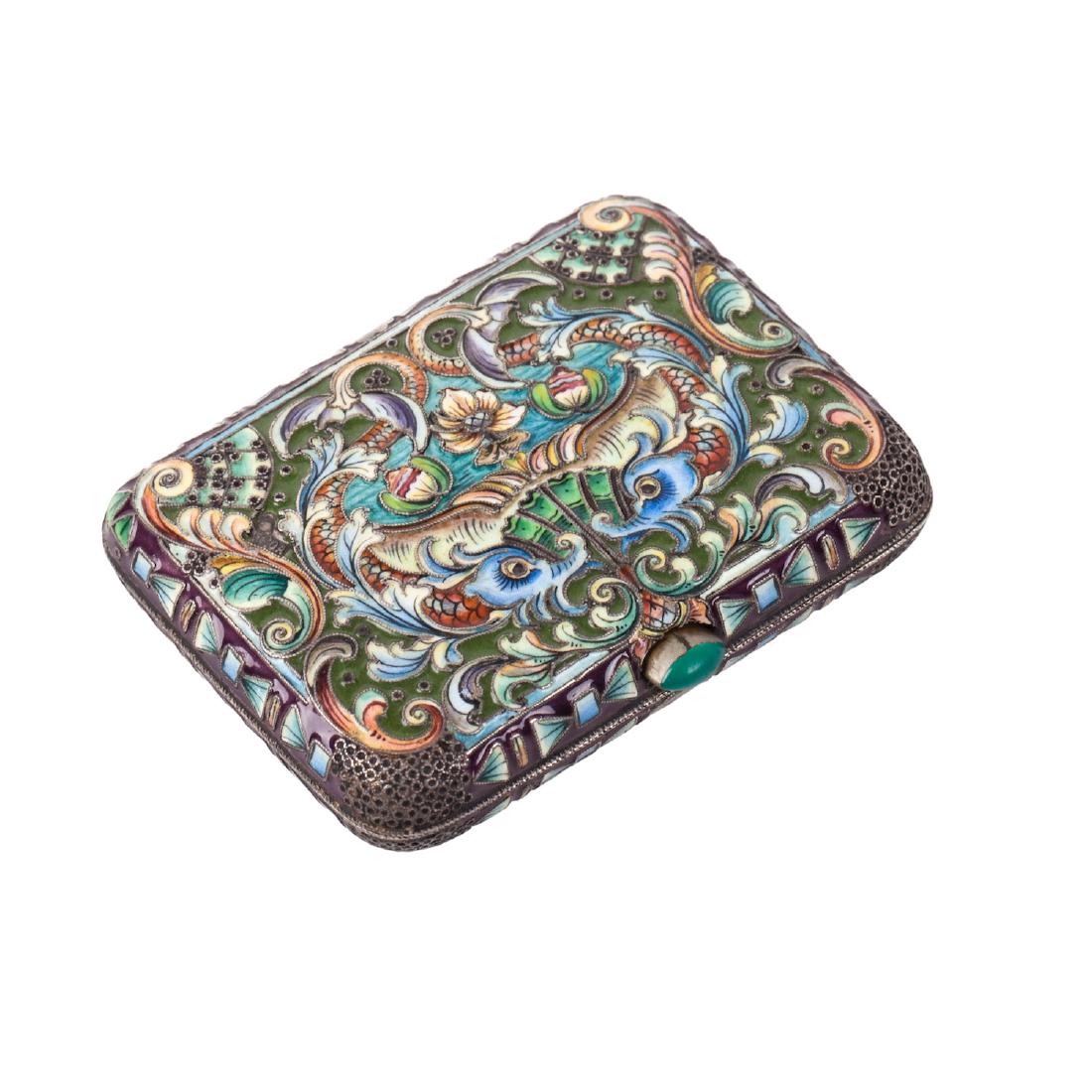 Russian silver-gilt and niello cigarette case — image 1