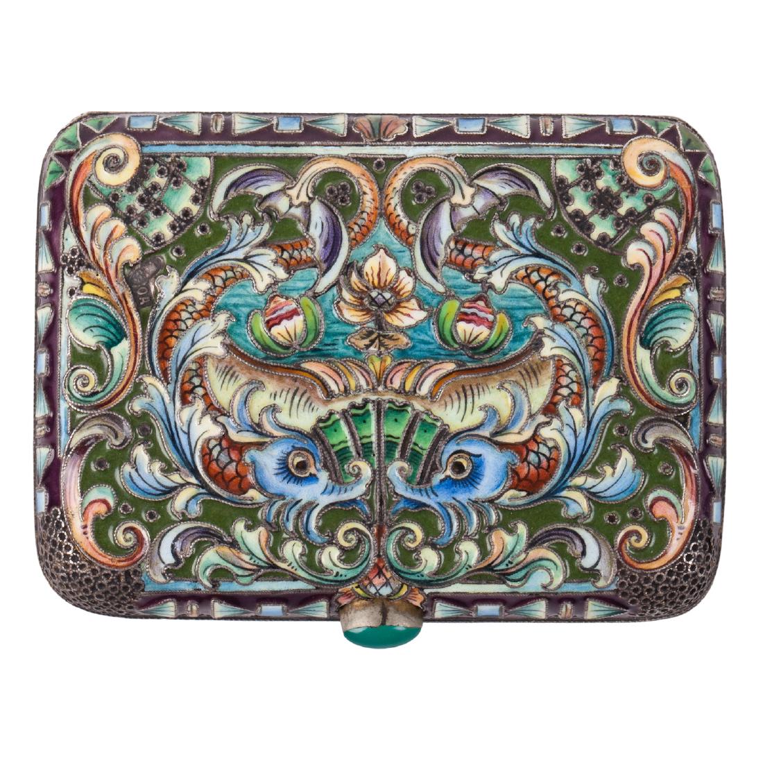 Russian silver-gilt and niello cigarette case — image 2