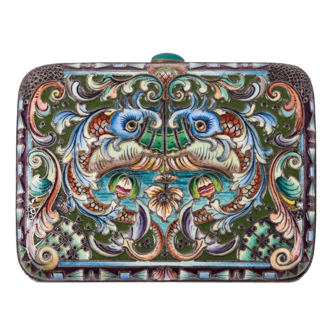 Russian silver-gilt and niello cigarette case — image 3