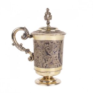 Russian silver-gilt with Peter the Great monument — image 5