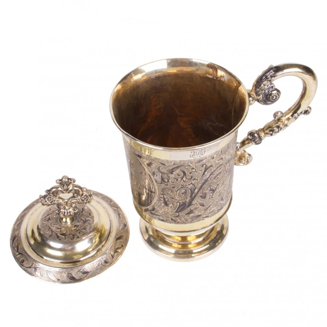 Russian silver-gilt with Peter the Great monument — image 6