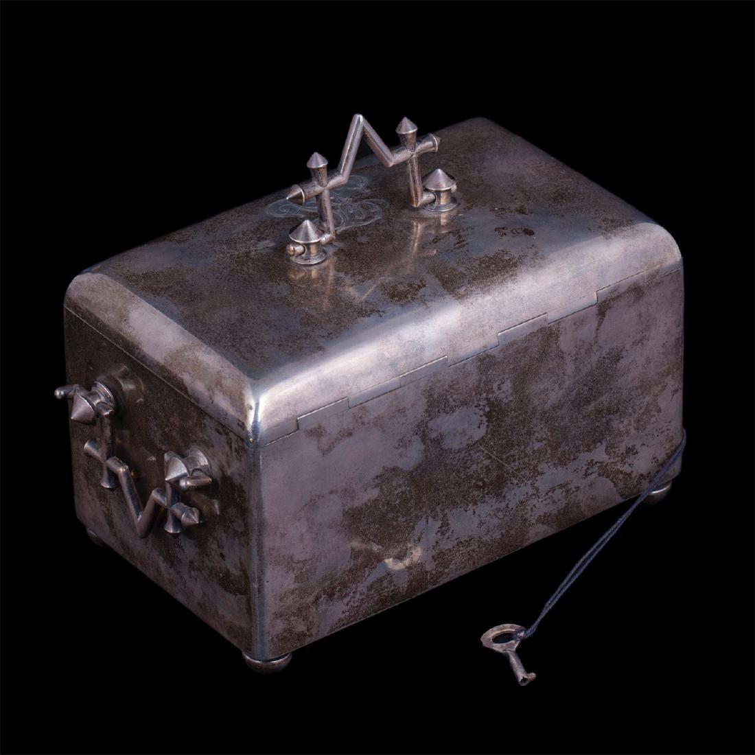 Silver casket with enamel plaque by V.Kangin — image 4