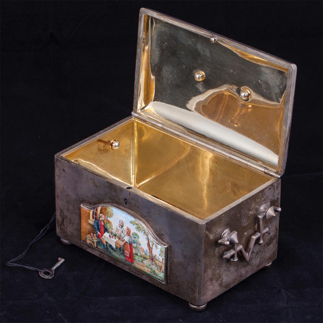 Silver casket with enamel plaque by V.Kangin — image 7