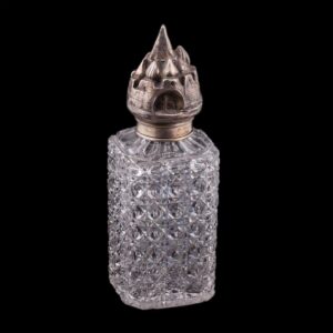 Unusual Russian Art Nouveau silver and cut-glass shtof — image 1