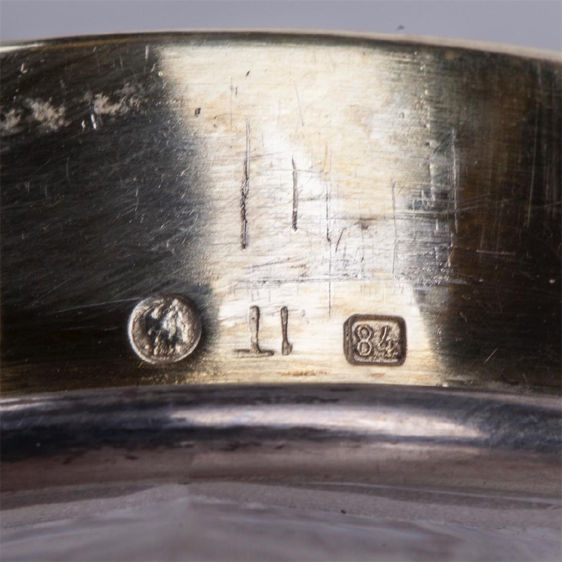 Unusual Russian Art Nouveau silver and cut-glass shtof — image 7