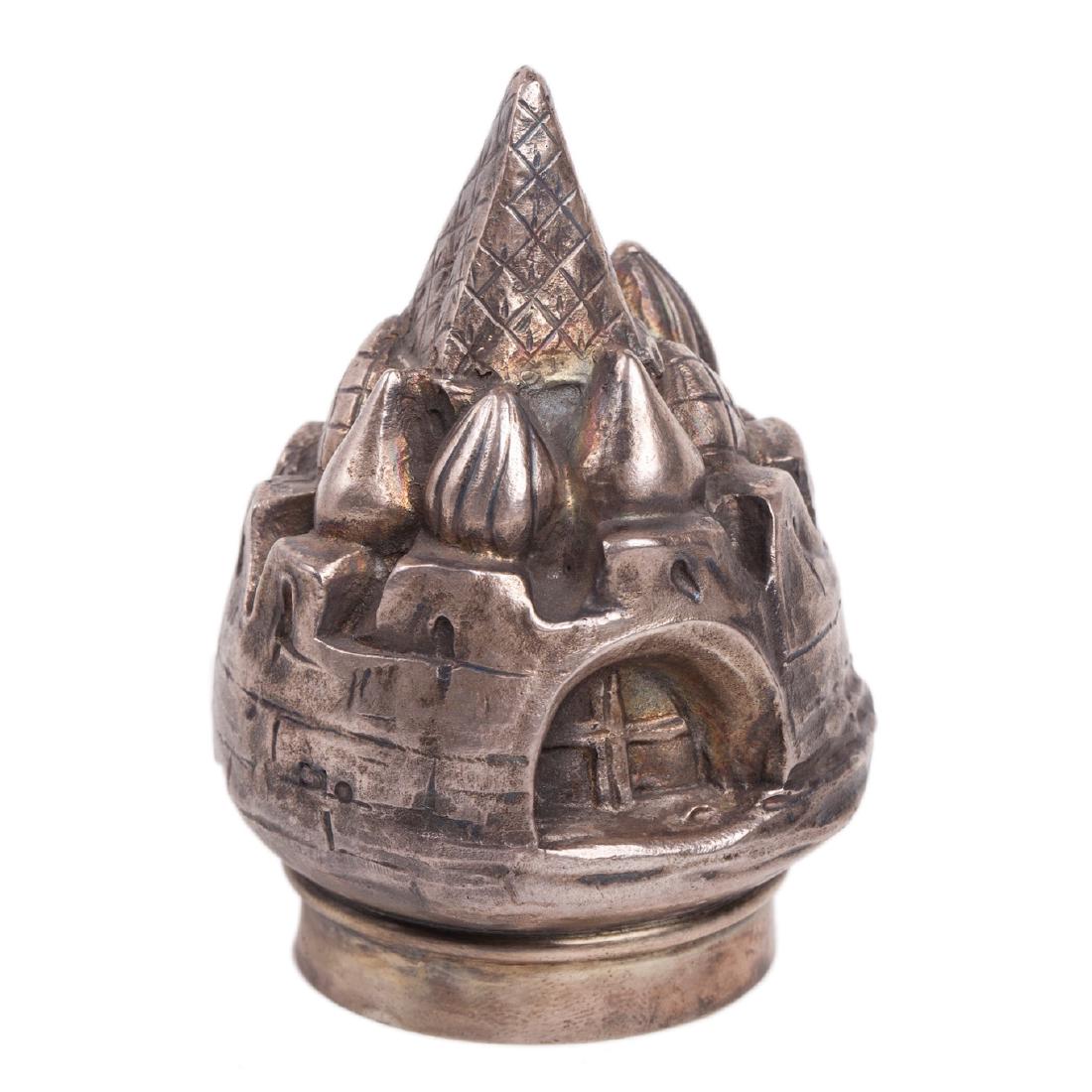 Unusual Russian Art Nouveau silver and cut-glass shtof — image 8
