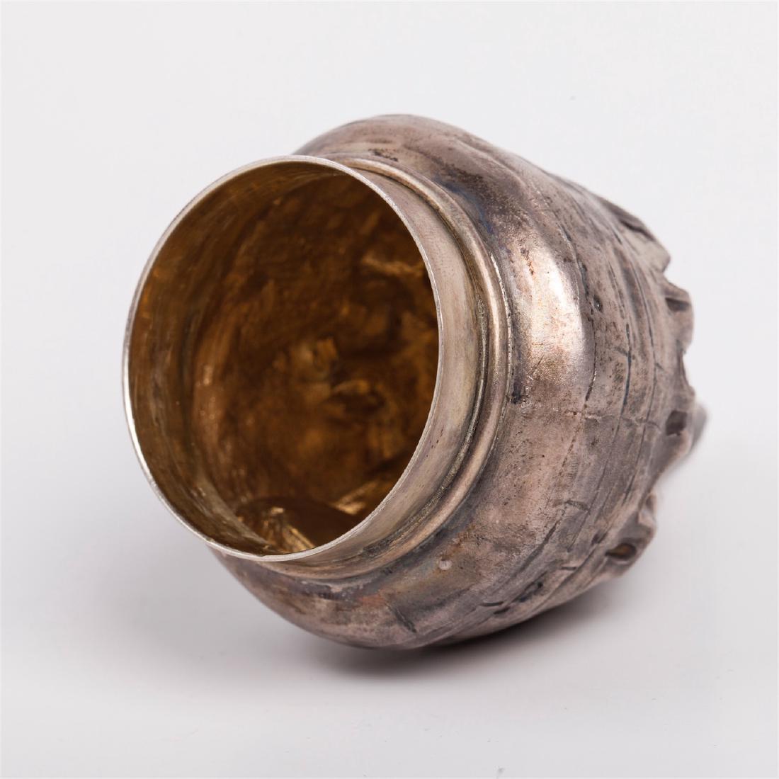 Unusual Russian Art Nouveau silver and cut-glass shtof — image 9