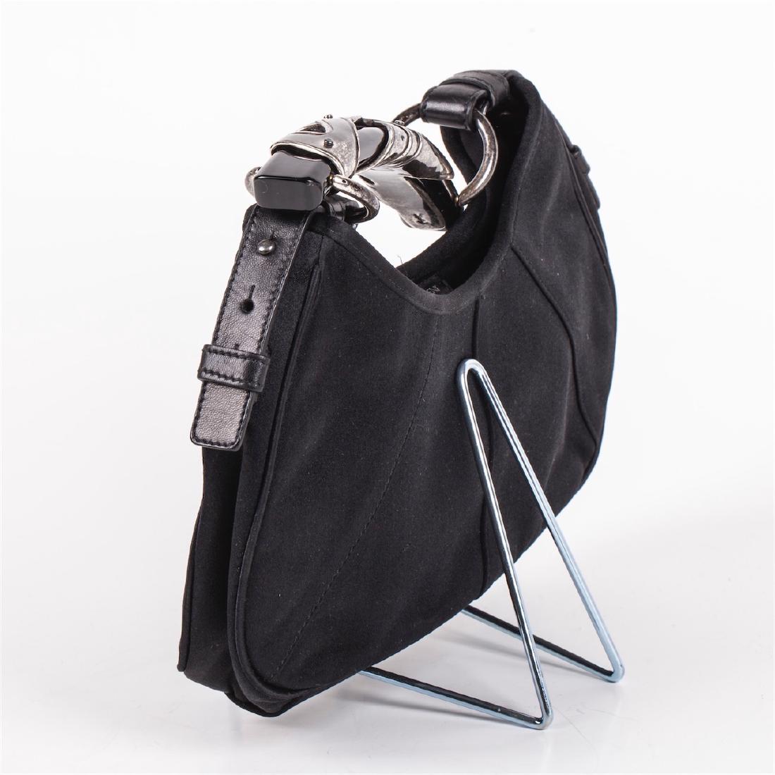 Yves Saint Laurent black silk evening Mombasa bag — image 2
