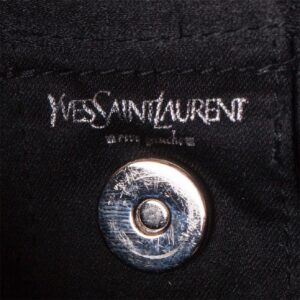 Yves Saint Laurent black silk evening Mombasa bag — image 3