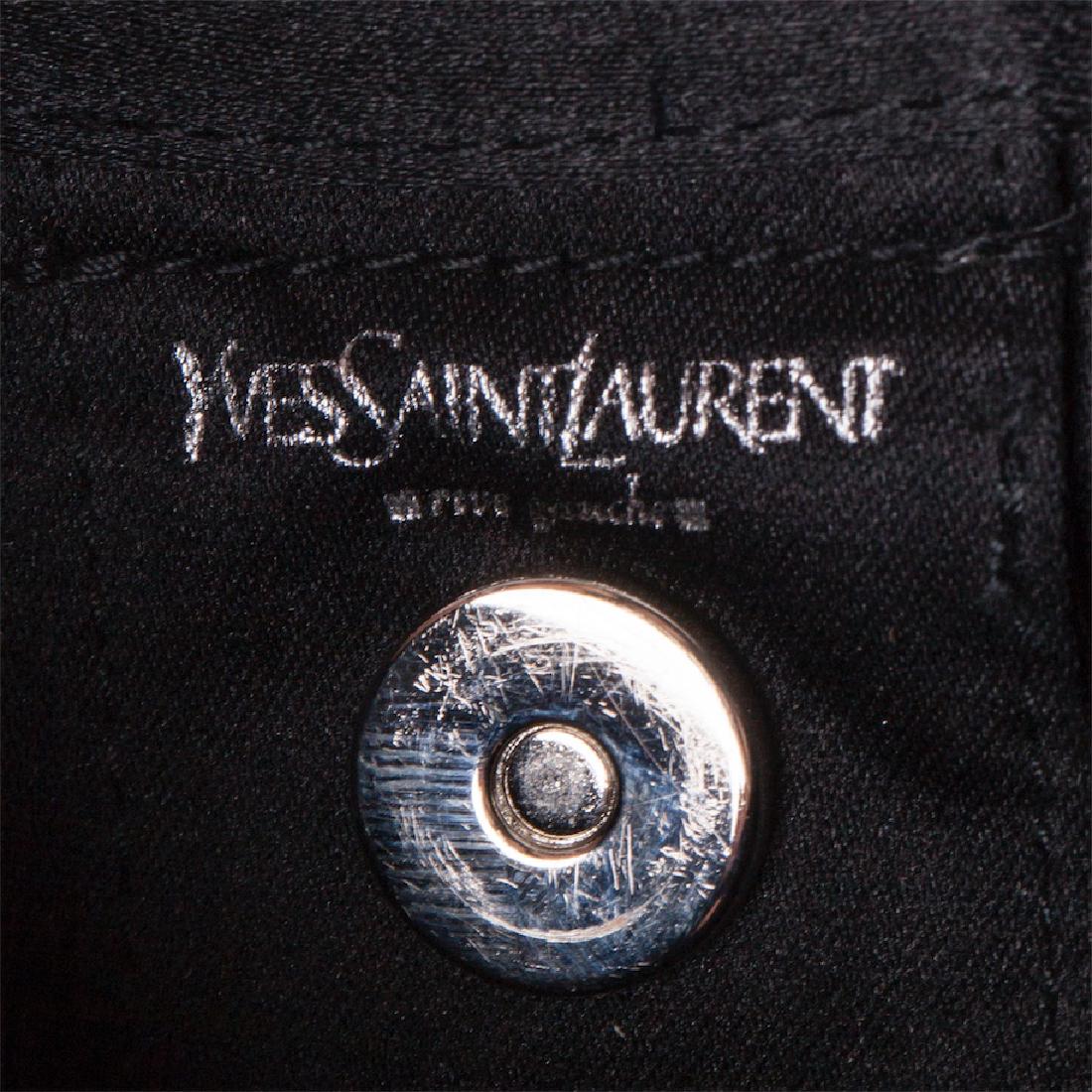 Yves Saint Laurent black silk evening Mombasa bag — image 3