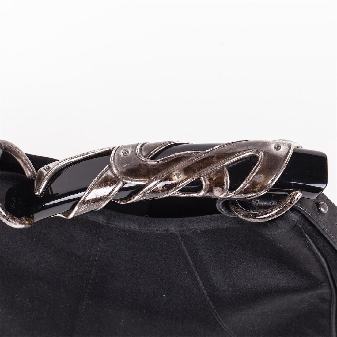 Yves Saint Laurent black silk evening Mombasa bag — image 4