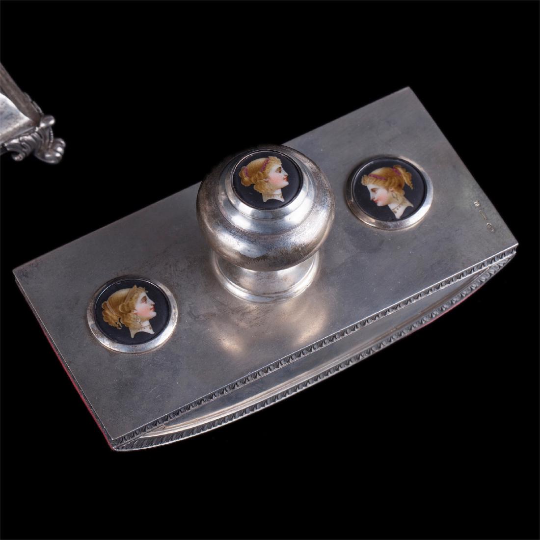 Faberge silver inkwell set in Neoclassical style — image 2