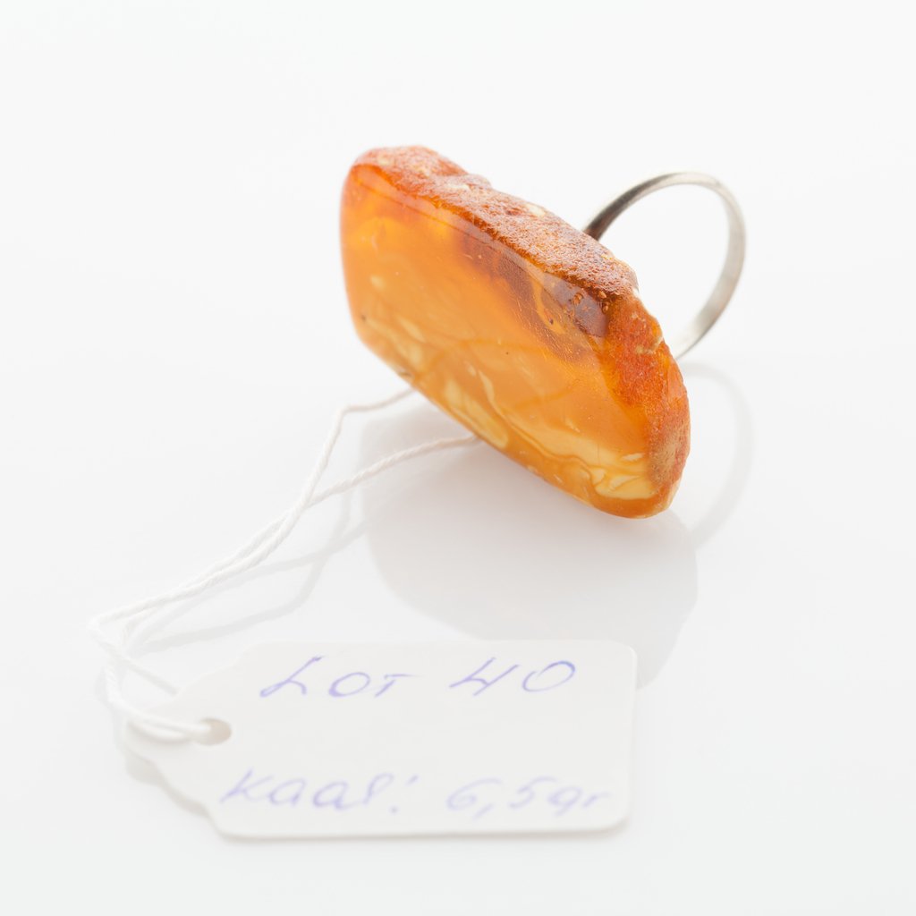 Natural Old Baltic Amber Butterscotch ring. — image 3