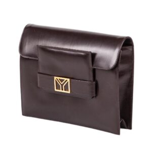 New Yves Saint Laurent leather clutch with gilt — image 1