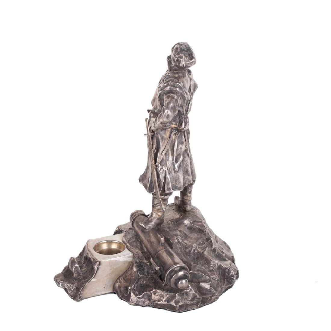Rare russian silver-gilt desk set — image 2