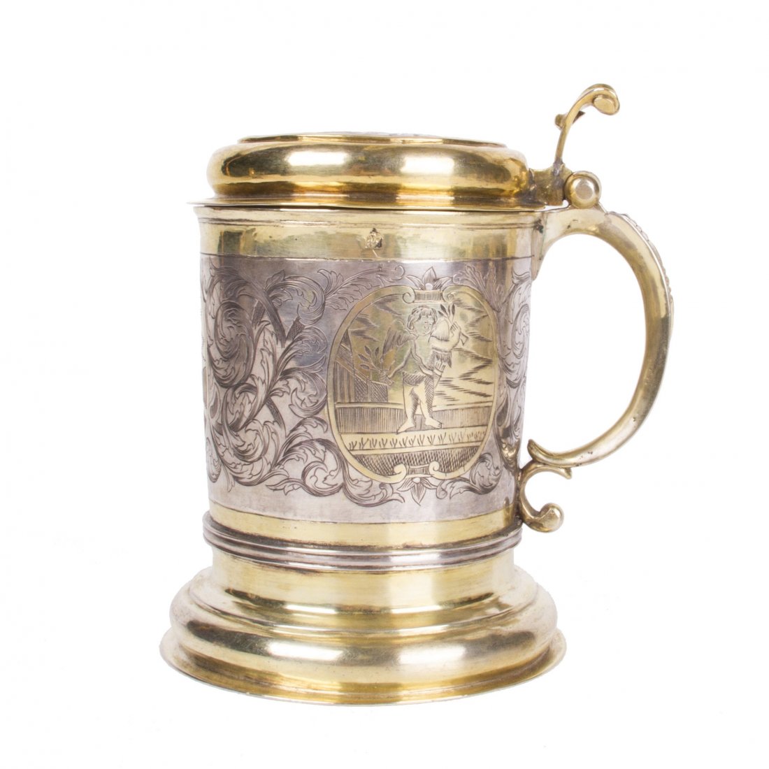 Russian 18th century silver-gilt and engraved cup — image 3