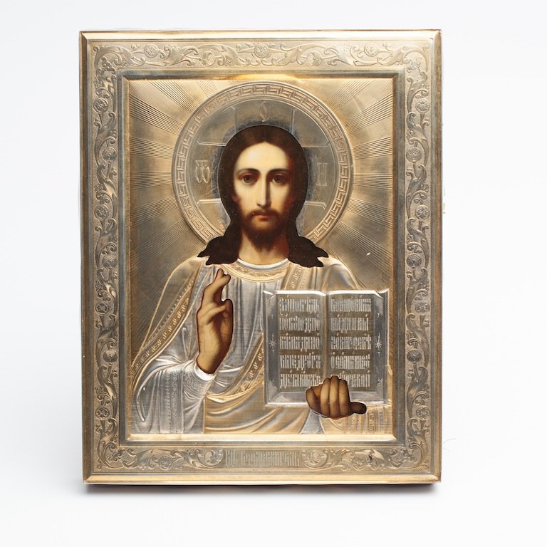 Russian Icon Christ Pantokrator. I.P. Khlebnikov. — image 1