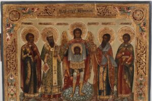 Russian icon of assembly of Holy martyrs with Guardian — image 3