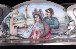 Russian silver and enamel bowl by O.Kurlukov — image 2