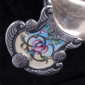 Russian silver and enamel bowl by O.Kurlukov — image 4