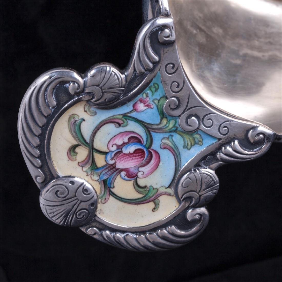 Russian silver and enamel bowl by O.Kurlukov — image 4