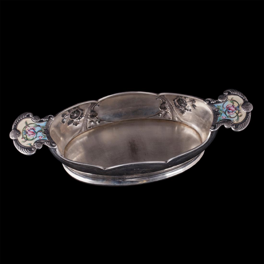 Russian silver and enamel bowl by O.Kurlukov — image 6