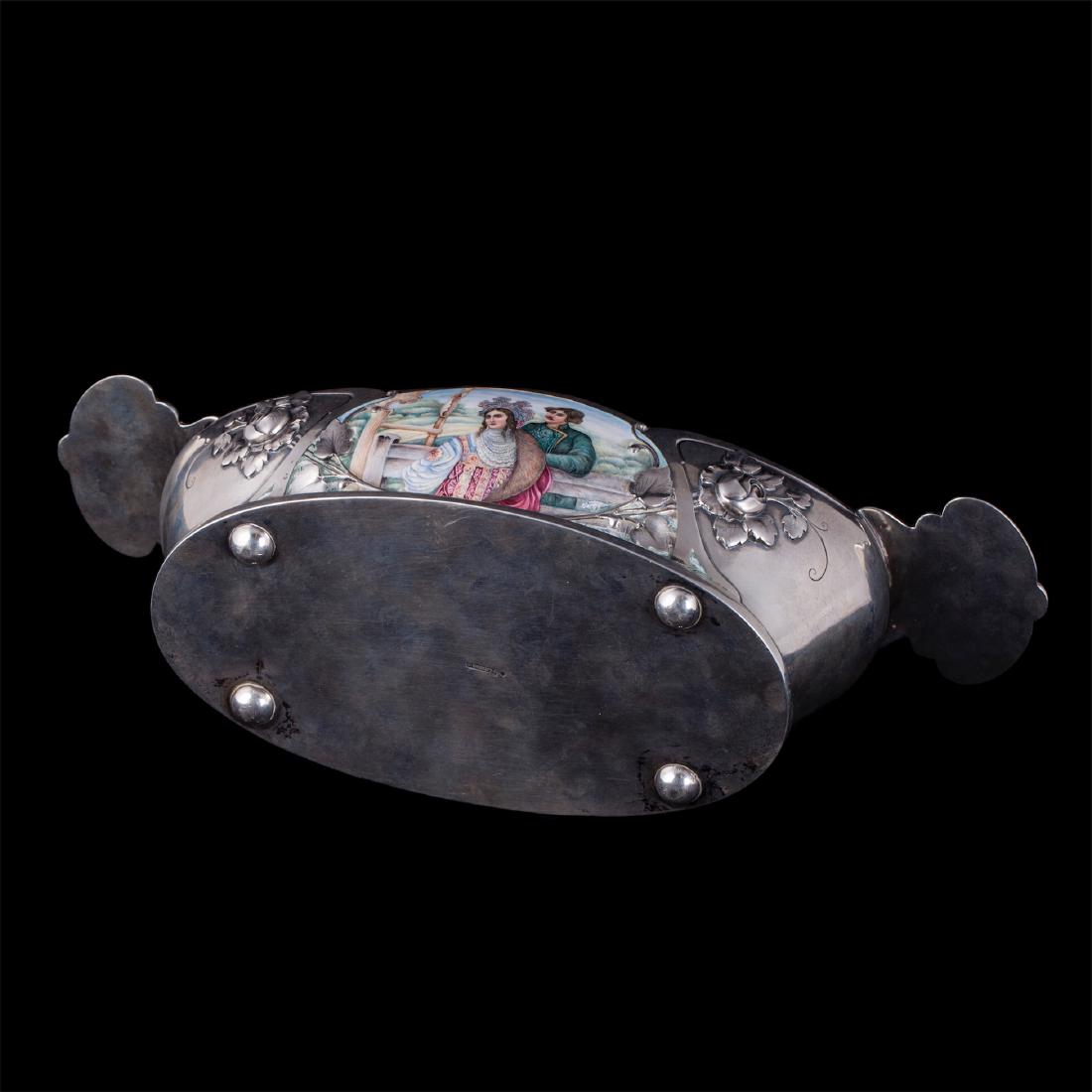 Russian silver and enamel bowl by O.Kurlukov — image 7