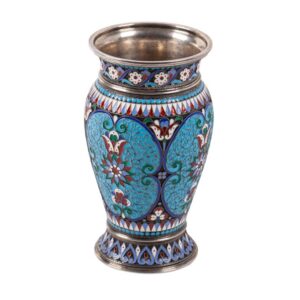 Russian silver-gilt and enamel pen holder — image 2