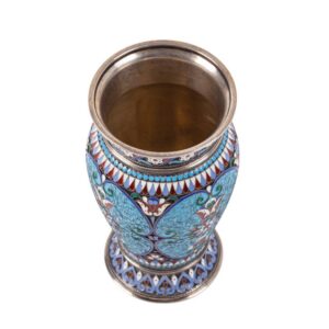 Russian silver-gilt and enamel pen holder — image 3