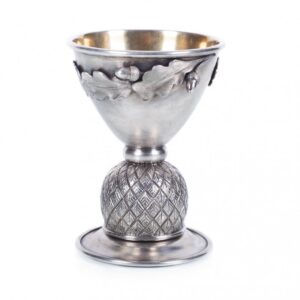 Russian silver goblet. Faberge workshop. A. Wakeva. — image 1