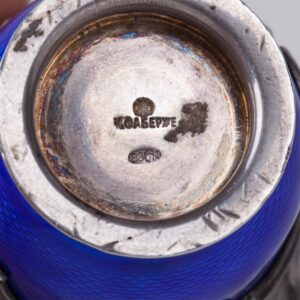 Faberge silver and guilloche enamel beaker — image 5
