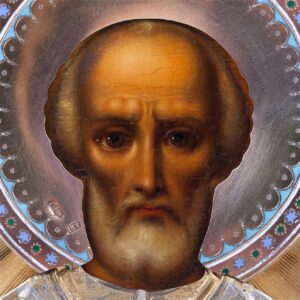 Icon of Saint Nikolay Wonderworker. Khlebnikov workshop — image 2
