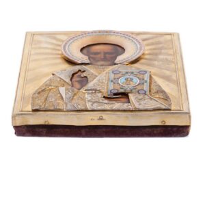 Icon of Saint Nikolay Wonderworker. Khlebnikov workshop — image 7
