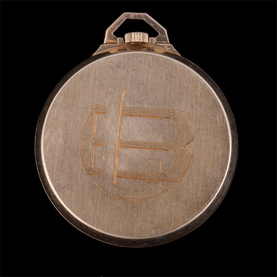 Longines gold open face pocket watch — image 2