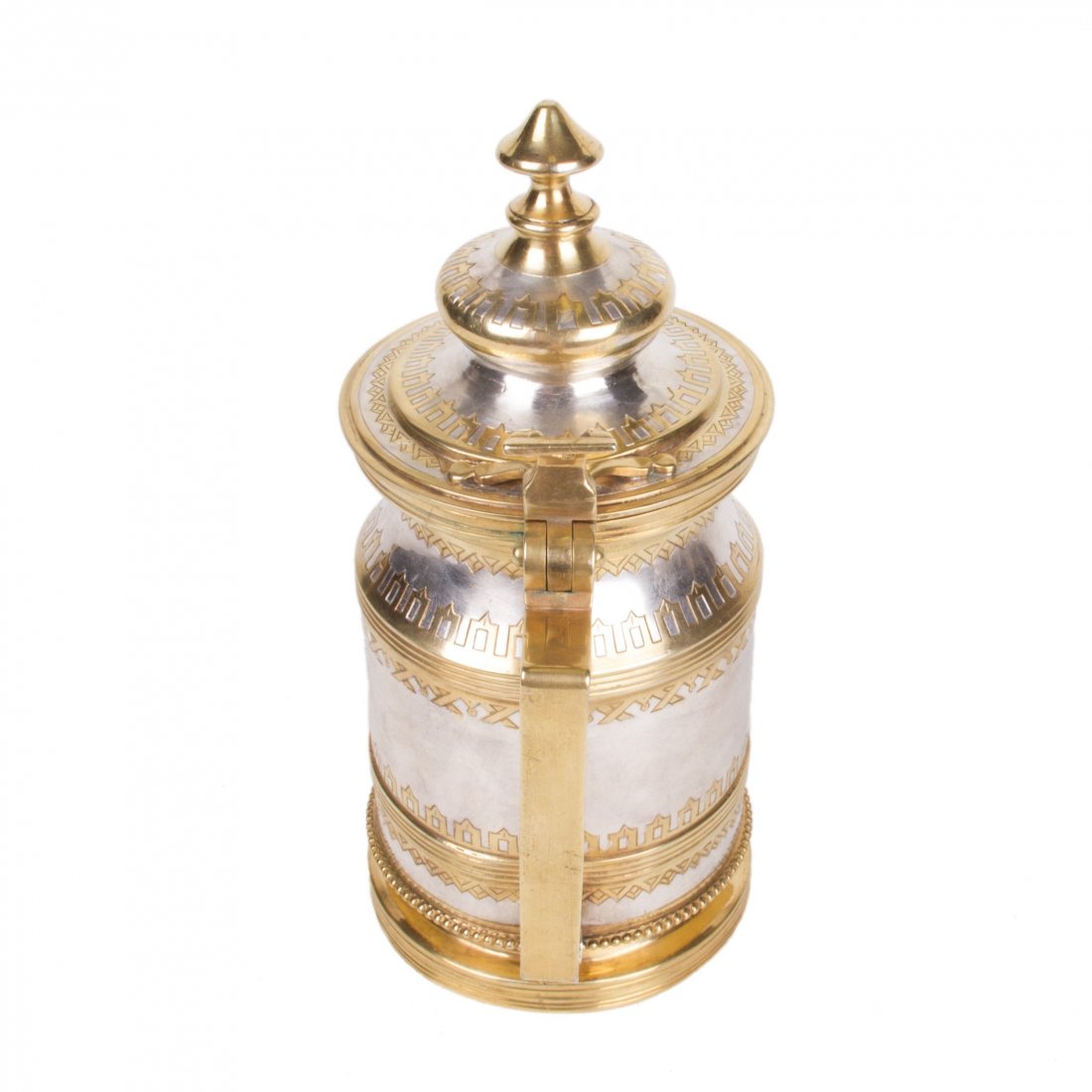 Russian engraved silver "a la russe" tankard — image 4