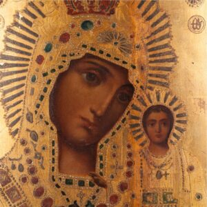 Russian icon of Mother of God of Kazan. 20th century. — image 2