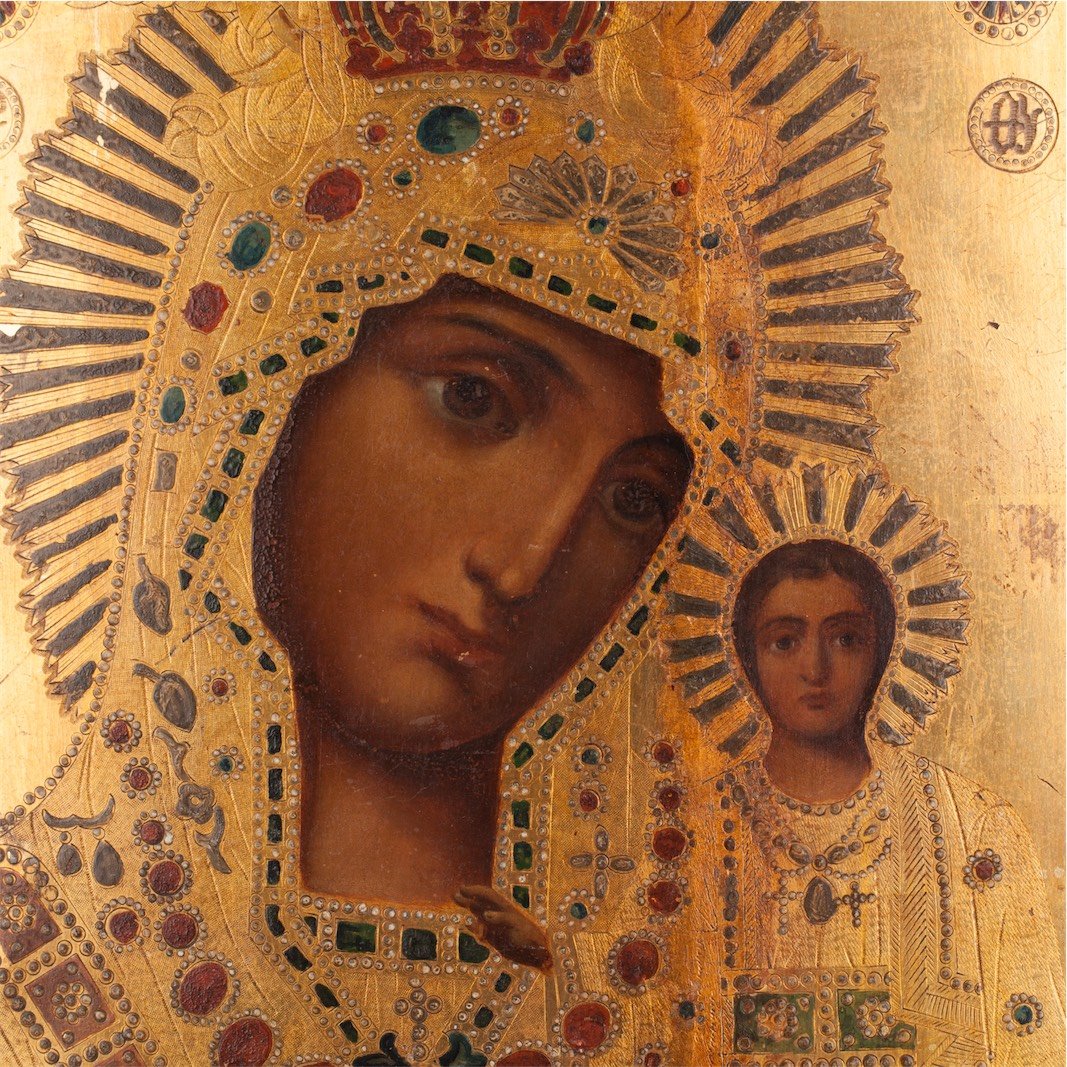 Russian icon of Mother of God of Kazan. 20th century. — image 2