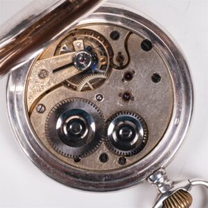 Silver hunter case pocket watch — image 10