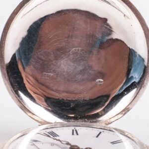 Silver hunter case pocket watch — image 3