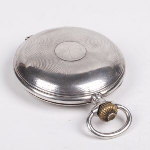 Silver hunter case pocket watch — image 5