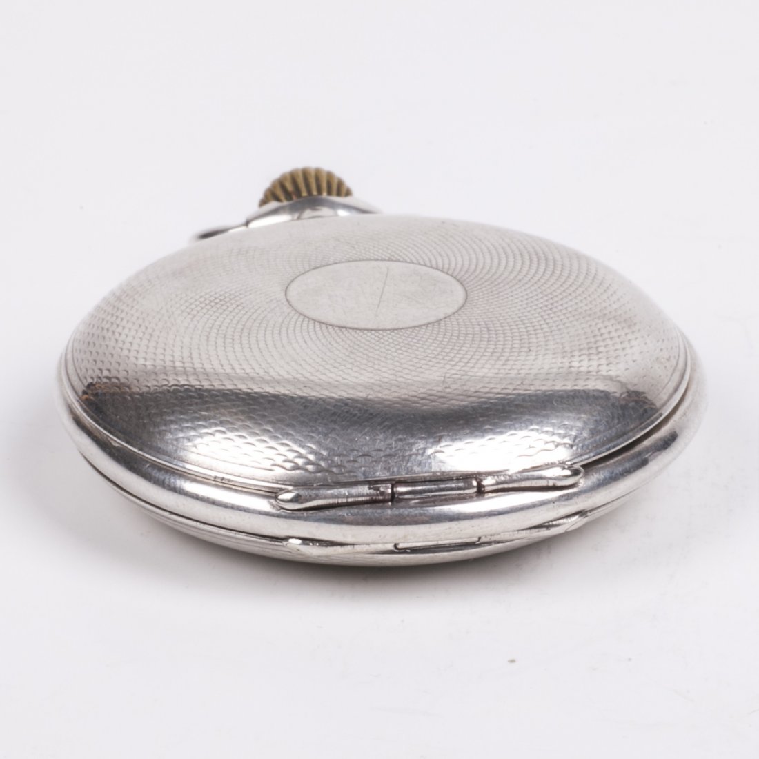 Silver hunter case pocket watch — image 6