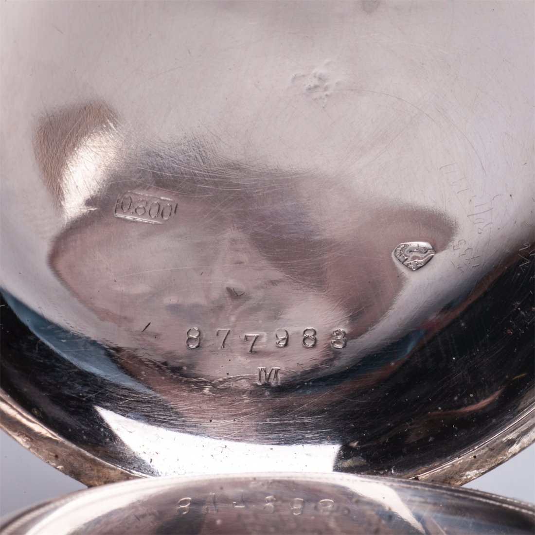 Silver hunter case pocket watch — image 9