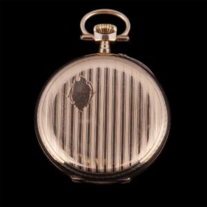 Gold open face pocket watch — image 2