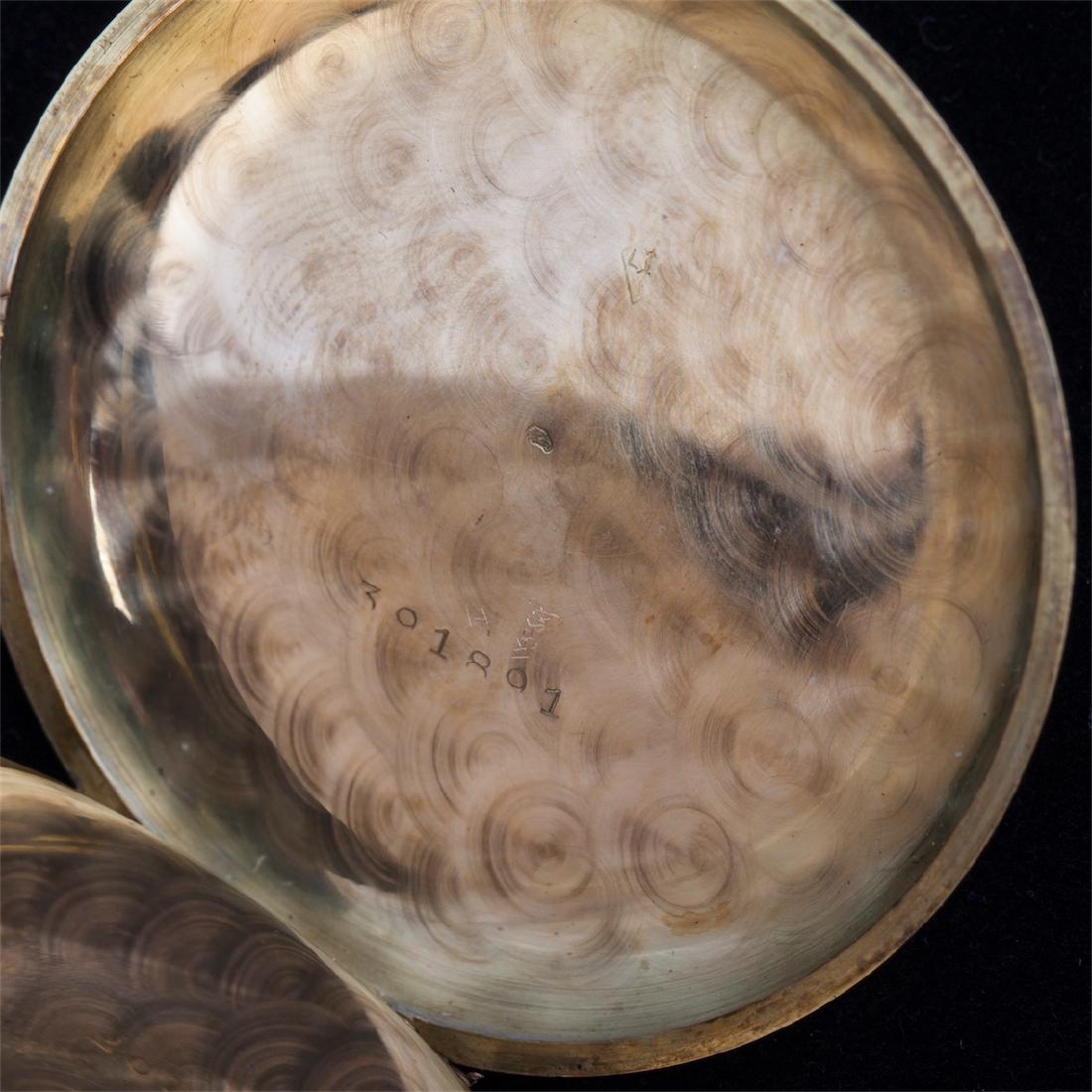 Gold open face pocket watch — image 5