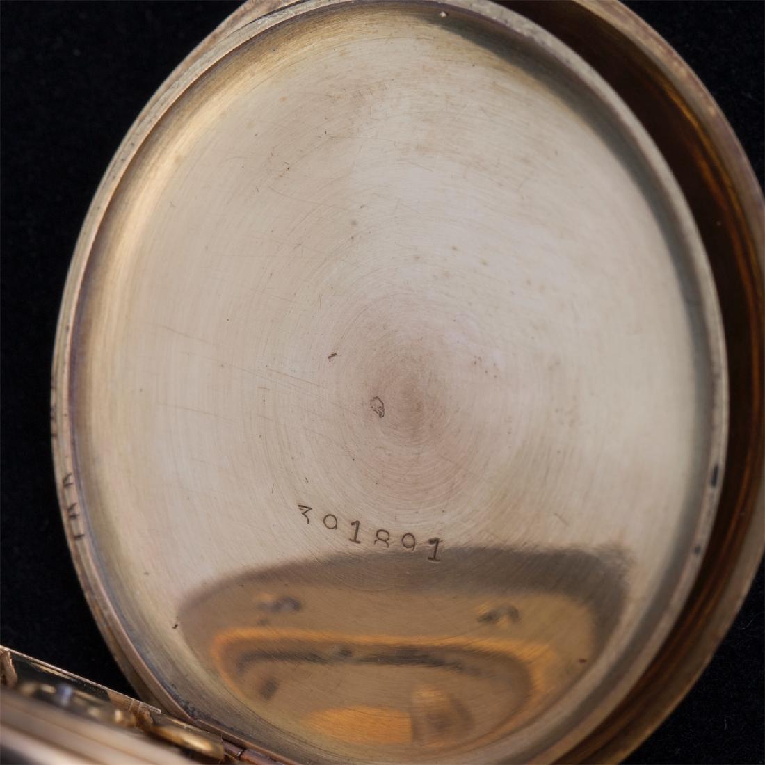 Gold open face pocket watch — image 6