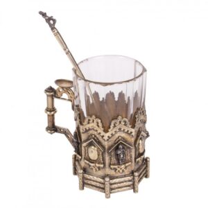 Russian "a la russe" engraved silver-gilt teaglass — image 1