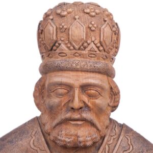 Russian carved wood figure of Saint Nikolay — image 2