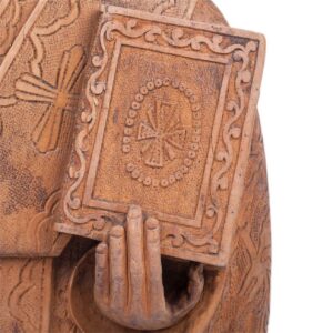 Russian carved wood figure of Saint Nikolay — image 3