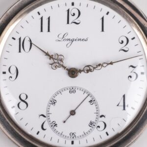 Silver pocket watch "Longines" — image 2