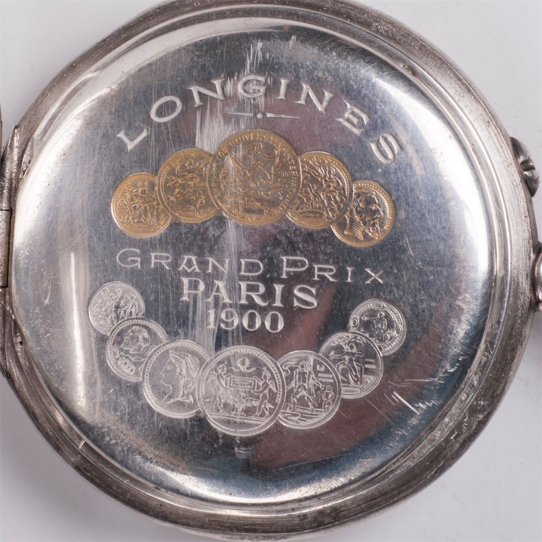 Silver pocket watch "Longines" — image 7